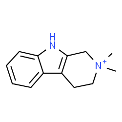 ChemSpider 2D Image | 2,2-Dimethyl-2,3,4,9-tetrahydro-1H-beta-carbolin-2-ium | C13H17N2