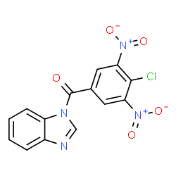 ChemSpider 2D Image | 1H-Benzimidazol-1-yl(4-chloro-3,5-dinitrophenyl)methanone | C14H7ClN4O5