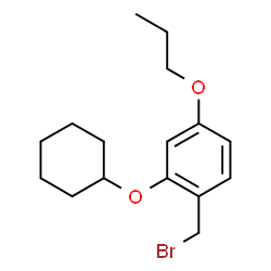 ChemSpider 2D Image | 1-(Bromomethyl)-2-(cyclohexyloxy)-4-propoxybenzene | C16H23BrO2