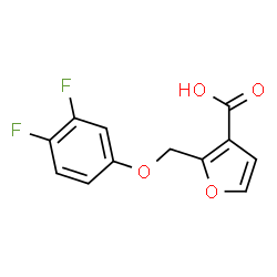 ChemSpider 2D Image | 2-[(3,4-Difluorophenoxy)methyl]-3-furoic acid | C12H8F2O4