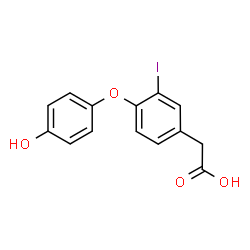 ChemSpider 2D Image | [4-(4-Hydroxyphenoxy)-3-iodophenyl]acetic acid | C14H11IO4