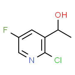 ChemSpider 2D Image | 1-(2-Chloro-5-fluoro-3-pyridinyl)ethanol | C7H7ClFNO