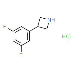 ChemSpider 2D Image | 3-(3,5-Difluorophenyl)azetidine hydrochloride (1:1) | C9H10ClF2N