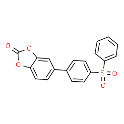 ChemSpider 2D Image | 5-[4-(Phenylsulfonyl)phenyl]-1,3-benzodioxol-2-one | C19H12O5S