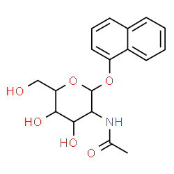 ChemSpider 2D Image | 1-Naphthyl 2-acetamido-2-deoxyhexopyranoside | C18H21NO6