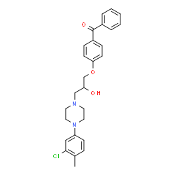 ChemSpider 2D Image | (4-{3-[4-(3-Chloro-4-methylphenyl)-1-piperazinyl]-2-hydroxypropoxy}phenyl)(phenyl)methanone | C27H29ClN2O3