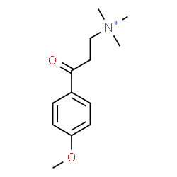ChemSpider 2D Image | 3-(4-Methoxyphenyl)-N,N,N-trimethyl-3-oxo-1-propanaminium | C13H20NO2