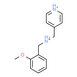 ChemSpider 2D Image | 4-{[(2-Methoxybenzyl)ammonio]methyl}pyridinium | C14H18N2O