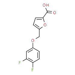 ChemSpider 2D Image | 5-[(3,4-Difluorophenoxy)methyl]-2-furoic acid | C12H8F2O4