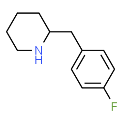 ChemSpider 2D Image | 2-(4-Fluorobenzyl)piperidine | C12H16FN