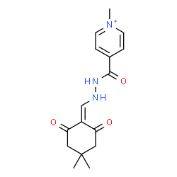 ChemSpider 2D Image | 4-({2-[(4,4-Dimethyl-2,6-dioxocyclohexylidene)methyl]hydrazino}carbonyl)-1-methylpyridinium | C16H20N3O3