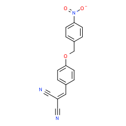 ChemSpider 2D Image | {4-[(4-Nitrobenzyl)oxy]benzylidene}malononitrile | C17H11N3O3