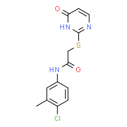 ChemSpider 2D Image | N-(4-Chloro-3-methylphenyl)-2-[(6-oxo-1,6-dihydro-2-pyrimidinyl)sulfanyl]acetamide | C13H12ClN3O2S