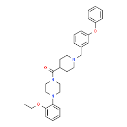 ChemSpider 2D Image | [4-(2-Ethoxyphenyl)-1-piperazinyl][1-(3-phenoxybenzyl)-4-piperidinyl]methanone | C31H37N3O3