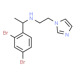 ChemSpider 2D Image | 1-(2,4-Dibromophenyl)-N-[2-(1H-imidazol-1-yl)ethyl]ethanamine | C13H15Br2N3