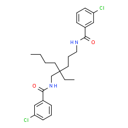ChemSpider 2D Image | 3-Chloro-N-(4-{[(3-chlorobenzoyl)amino]methyl}-4-ethyloctyl)benzamide | C25H32Cl2N2O2