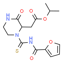 ChemSpider 2D Image | Isopropyl [1-(2-furoylcarbamothioyl)-3-oxo-2-piperazinyl]acetate | C15H19N3O5S