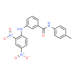 ChemSpider 2D Image | 3-[(2,4-Dinitrophenyl)amino]-N-(4-methylphenyl)benzamide | C20H16N4O5