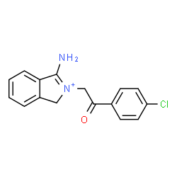 ChemSpider 2D Image | 3-Amino-2-[2-(4-chlorophenyl)-2-oxoethyl]-1H-isoindolium | C16H14ClN2O