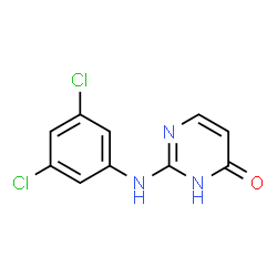 ChemSpider 2D Image | 2-[(3,5-Dichlorophenyl)amino]-4(3H)-pyrimidinone | C10H7Cl2N3O
