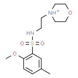 ChemSpider 2D Image | 4-(2-{[(2-Methoxy-5-methylphenyl)sulfonyl]amino}ethyl)morpholin-4-ium | C14H23N2O4S