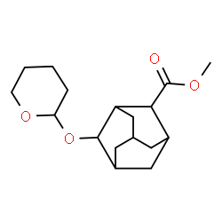 ChemSpider 2D Image | Methyl 4-(tetrahydro-2H-pyran-2-yloxy)-2-adamantanecarboxylate | C17H26O4