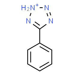 ChemSpider 2D Image | 5-Phenyl-2H-tetrazol-2-ium | C7H7N4