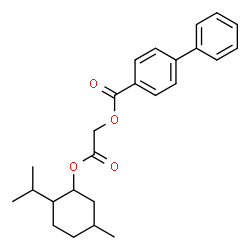 ChemSpider 2D Image | 2-[(2-Isopropyl-5-methylcyclohexyl)oxy]-2-oxoethyl 4-biphenylcarboxylate | C25H30O4