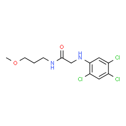 ChemSpider 2D Image | N-(3-Methoxypropyl)-N~2~-(2,4,5-trichlorophenyl)glycinamide | C12H15Cl3N2O2