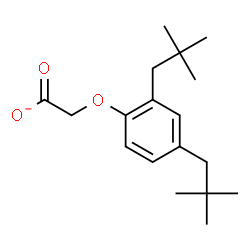 ChemSpider 2D Image | [2,4-Bis(2,2-dimethylpropyl)phenoxy]acetate | C18H27O3