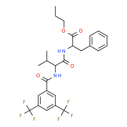 ChemSpider 2D Image | Propyl N-[3,5-bis(trifluoromethyl)benzoyl]valylphenylalaninate | C26H28F6N2O4