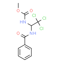 ChemSpider 2D Image | Methyl [1-(benzoylamino)-2,2,2-trichloroethyl]carbamate | C11H11Cl3N2O3