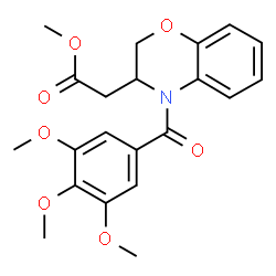 ChemSpider 2D Image | Methyl [4-(3,4,5-trimethoxybenzoyl)-3,4-dihydro-2H-1,4-benzoxazin-3-yl]acetate | C21H23NO7