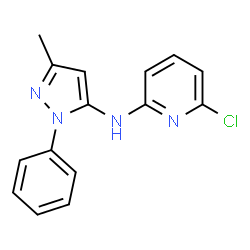 ChemSpider 2D Image | 6-Chloro-N-(3-methyl-1-phenyl-1H-pyrazol-5-yl)-2-pyridinamine | C15H13ClN4