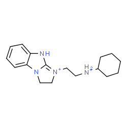 ChemSpider 2D Image | 1-[2-(Cyclohexylammonio)ethyl]-2,9-dihydro-3H-imidazo[1,2-a]benzimidazol-1-ium | C17H26N4