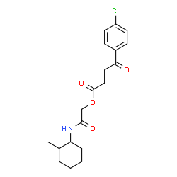 ChemSpider 2D Image | 2-[(2-Methylcyclohexyl)amino]-2-oxoethyl 4-(4-chlorophenyl)-4-oxobutanoate | C19H24ClNO4