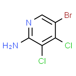 ChemSpider 2D Image | 5-Bromo-3,4-dichloro-2-pyridinamine | C5H3BrCl2N2