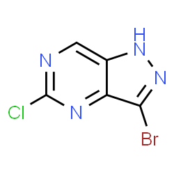 ChemSpider 2D Image | 3-Bromo-5-chloro-1H-pyrazolo[4,3-d]pyrimidine | C5H2BrClN4