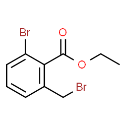 ChemSpider 2D Image | Ethyl 2-bromo-6-(bromomethyl)benzoate | C10H10Br2O2