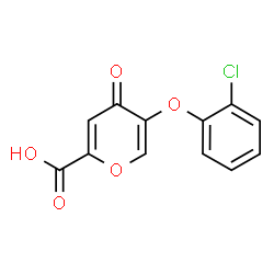 ChemSpider 2D Image | 5-(2-Chlorophenoxy)-4-oxo-4H-pyran-2-carboxylic acid | C12H7ClO5