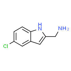 ChemSpider 2D Image | (5-chloro-1H-indol-2-yl)methanamine | C9H9ClN2