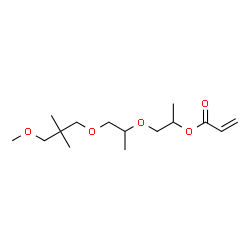 ChemSpider 2D Image | 1-{[1-(3-Methoxy-2,2-dimethylpropoxy)-2-propanyl]oxy}-2-propanyl acrylate | C15H28O5