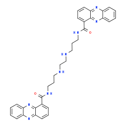 ChemSpider 2D Image | N,N'-[1,2-Ethanediylbis(imino-3,1-propanediyl)]di(1-phenazinecarboxamide) | C34H34N8O2