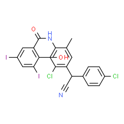 ChemSpider 2D Image | Closantel | C22H14Cl2I2N2O2