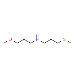 ChemSpider 2D Image | 3-Methoxy-2-methyl-N-[3-(methylsulfanyl)propyl]-1-propanamine | C9H21NOS