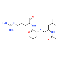 ChemSpider 2D Image | N-Acetyl-L-leucyl-N-{5-[(diaminomethylene)amino]-1-oxo-2-pentanyl}leucinamide | C20H38N6O4