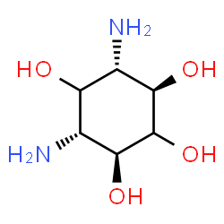 ChemSpider 2D Image | (1R,3S,4R,6S)-4,6-Diamino-1,2,3,5-cyclohexanetetrol | C6H14N2O4