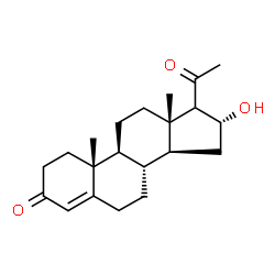 ChemSpider 2D Image | (16alpha,17xi)-16-Hydroxypregn-4-ene-3,20-dione | C21H30O3