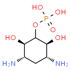 ChemSpider 2D Image | (2R,3S,5R,6S)-3,5-Diamino-2,6-dihydroxycyclohexyl dihydrogen phosphate | C6H15N2O6P