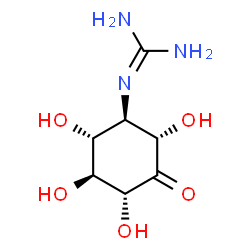 ChemSpider 2D Image | 2-[(1R,2R,3S,4R,6S)-2,3,4,6-Tetrahydroxy-5-oxocyclohexyl]guanidine | C7H13N3O5
